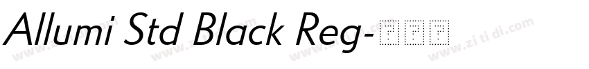 Allumi Std Black Reg字体转换
